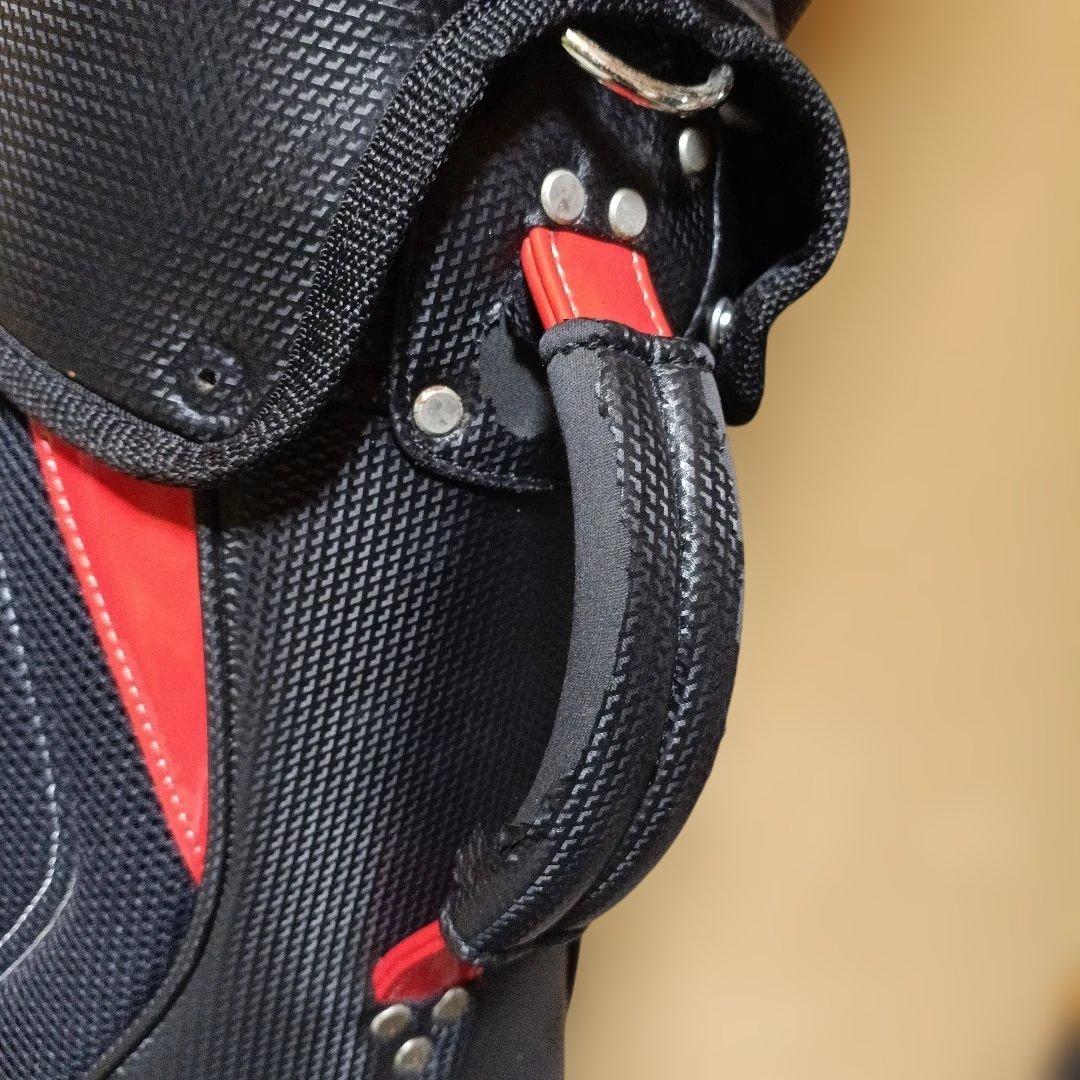 美品　軽量Titleist ゴルフキャディバッグ 黒/赤