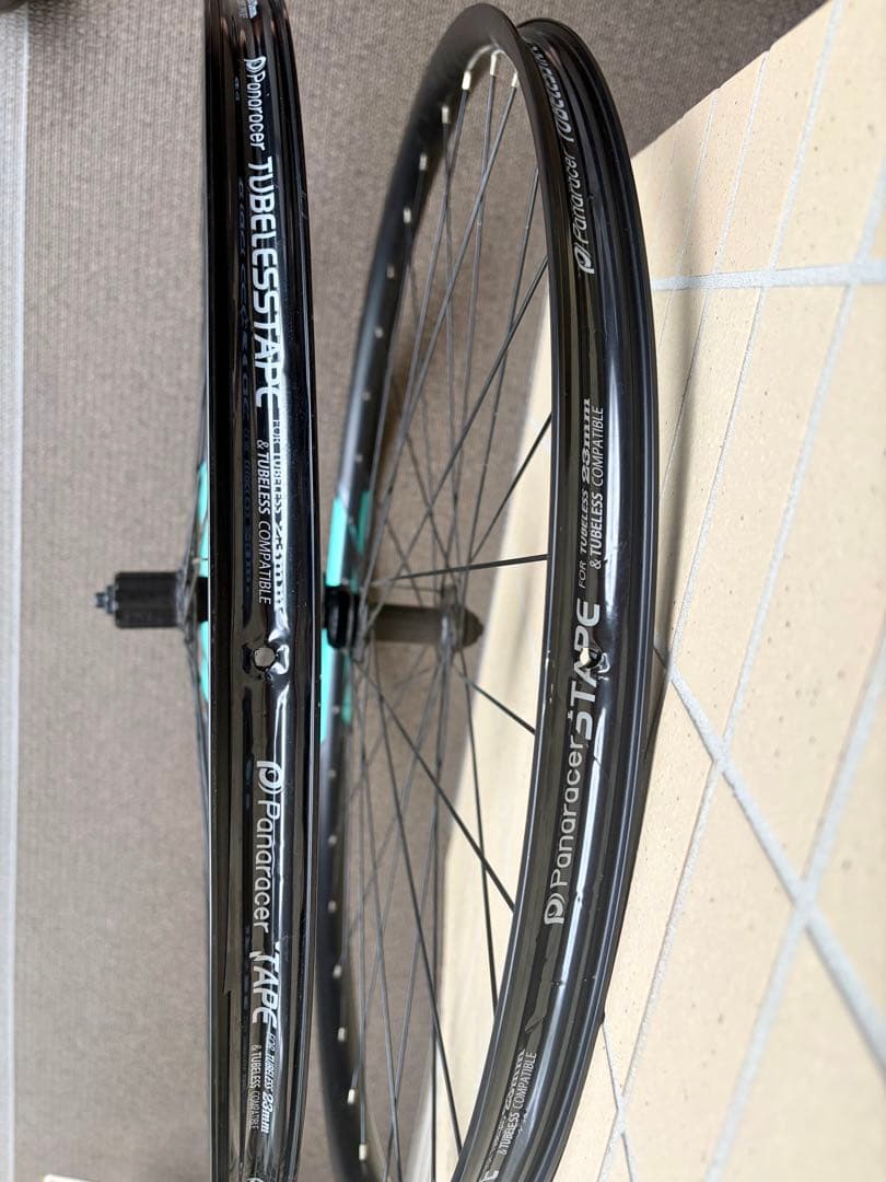 完成車外し29インチMTBホイール前後 シマノHG CenterLock QR