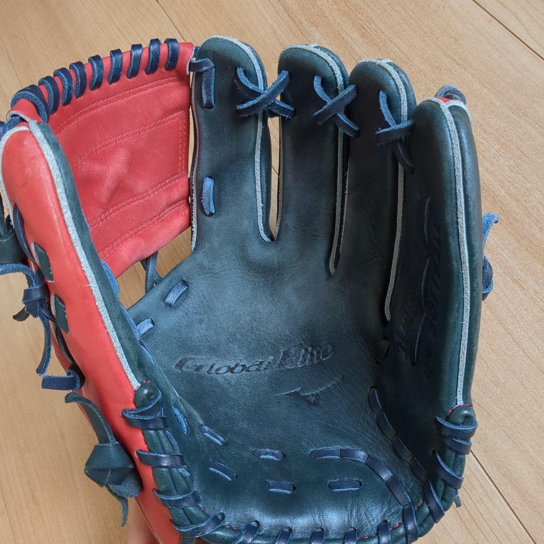 Mizuno ソフトボール用グローブ 赤/緑