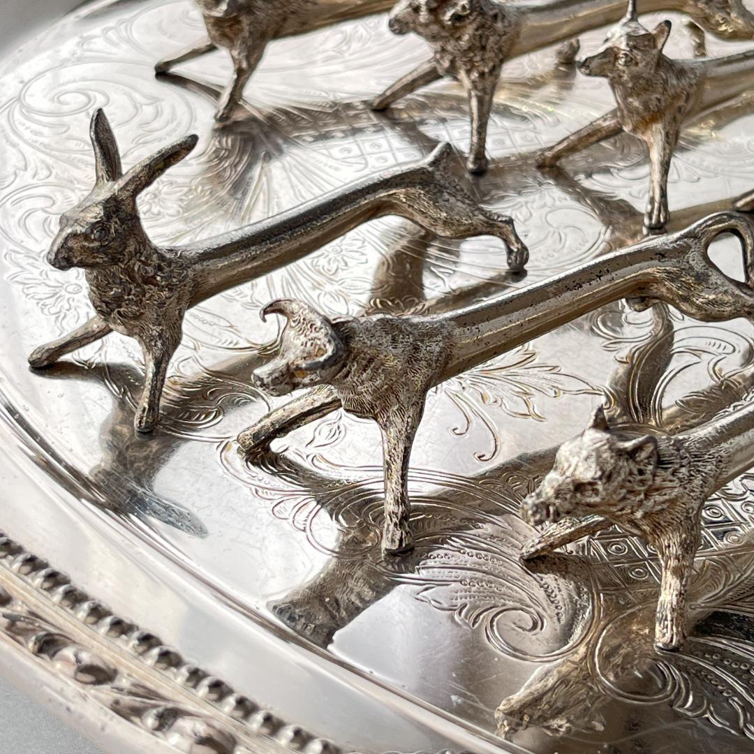 【仏蘭西】 ナイフレスト 10個組【シルバープレート】動物モチーフ