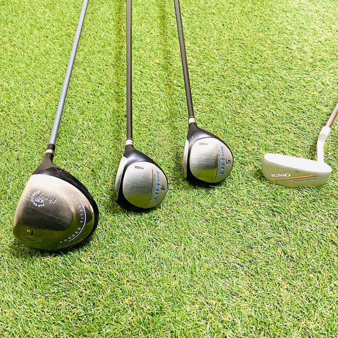 フィットウェイ レディース ゴルフクラブセット 8本 花柄 キャディバック