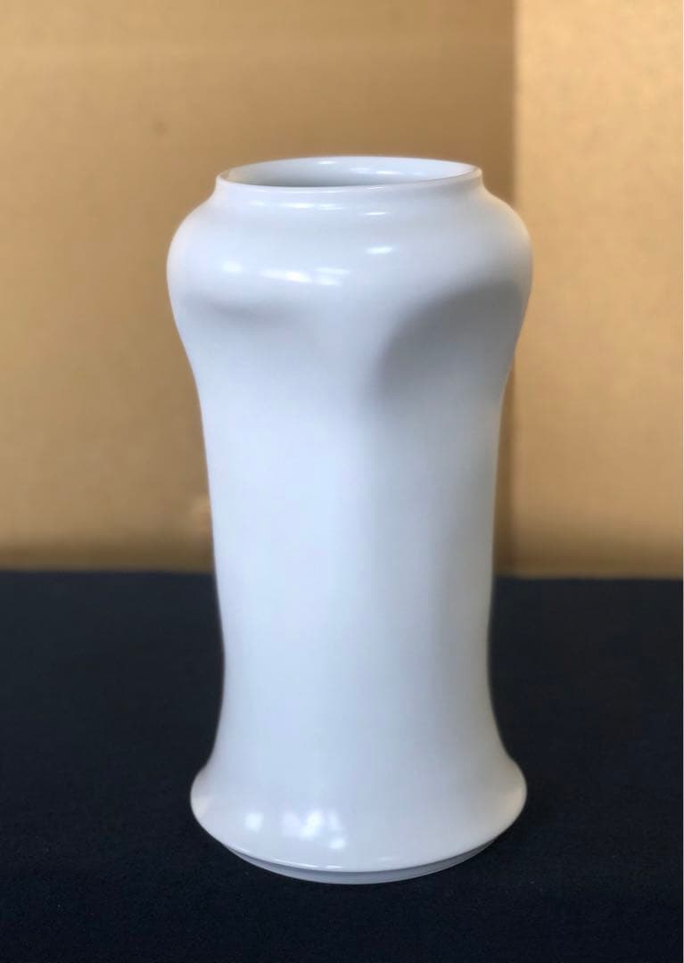 割引❗️《R》高麗庵 白磁 花器 清六窯 中村清吾 栞 共箱 250829G4