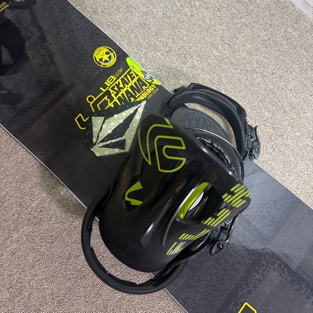 タケ【美品】 スケートバナナ　145cm FLUX ビンディング4点セット