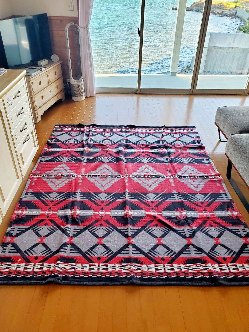 ポロラルフローレン ネイティブ アメリカン コットン ラグ ブランケット