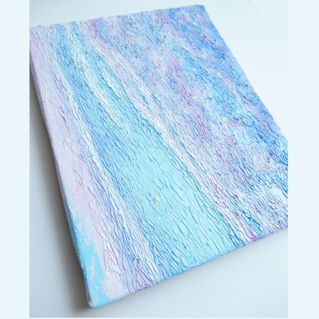 ［匿名で配送］ 一点もの 夕方 空 星 油絵 油彩 絵