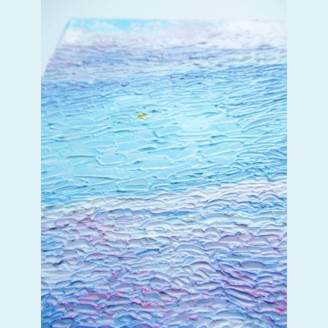 ［匿名で配送］ 一点もの 夕方 空 星 油絵 油彩 絵