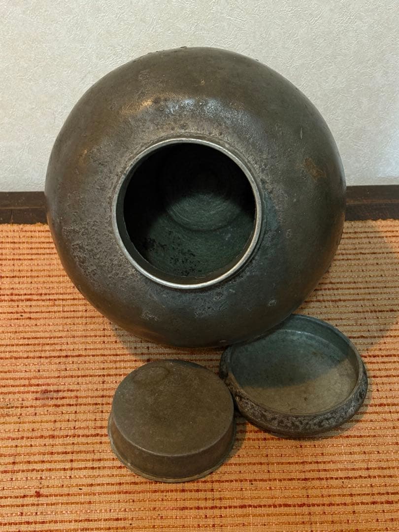 骨董　時代物　茶壺　古錫茶壺　3kg 古美術　アンティーク
