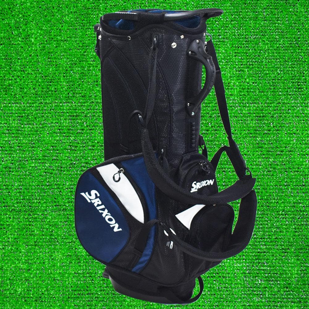 スリクソン スタンド式 軽量キャディバッグ【ブラック/ネイビー】新品！