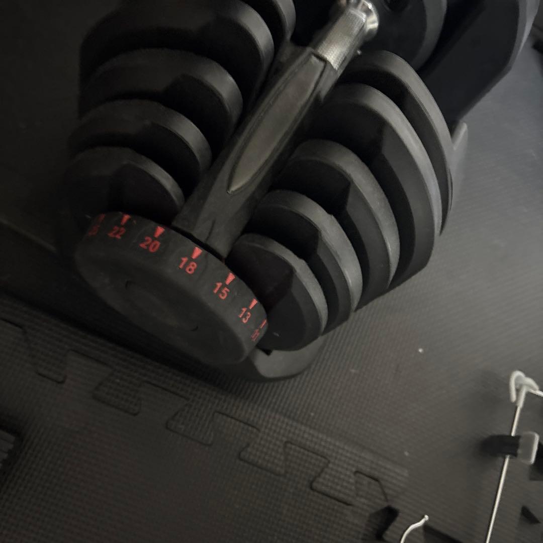 可変式ダンベル 5-40kg×2、トレーニングベンチ