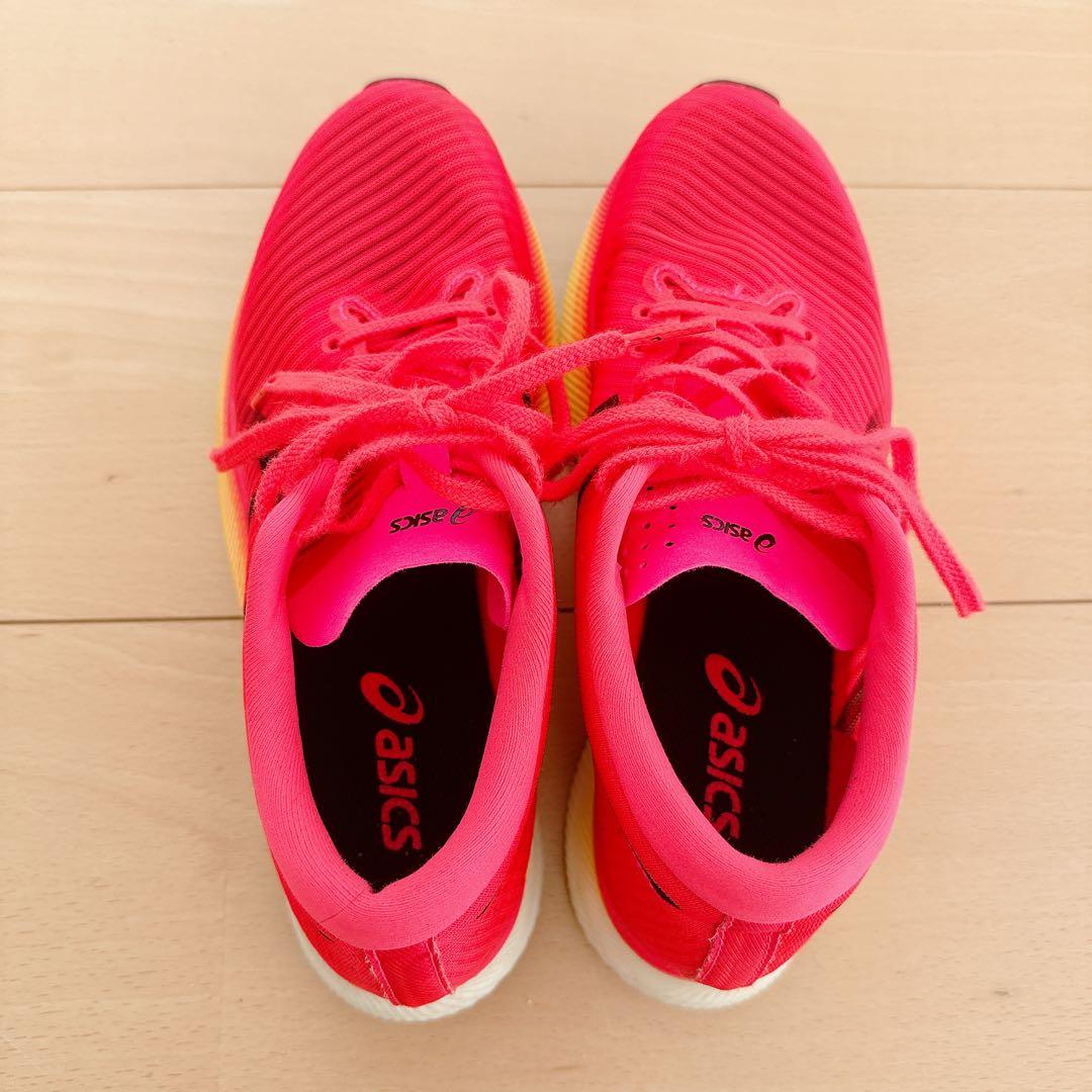 【24.5cm】メタスピードスカイアシックスasicsピンクランニングシューズ