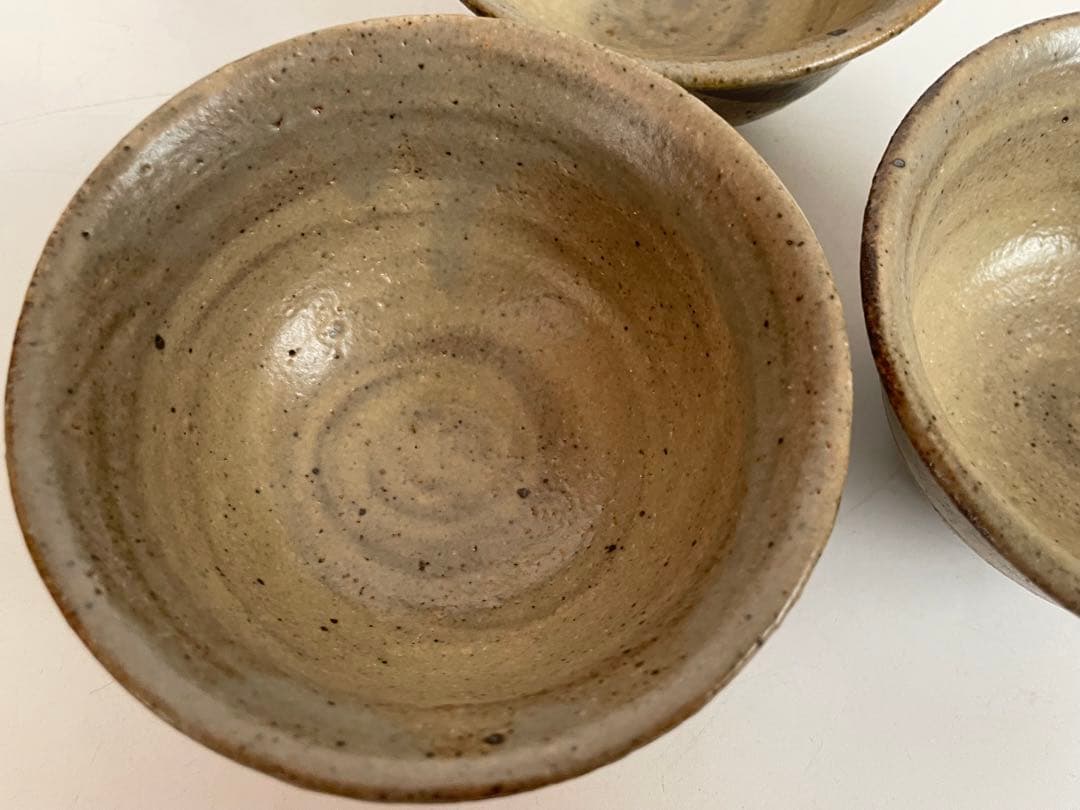 陶芸家　人間国宝　島岡達三　刷毛目　鉄絵　笹文　番茶器　器　小碗　湯呑