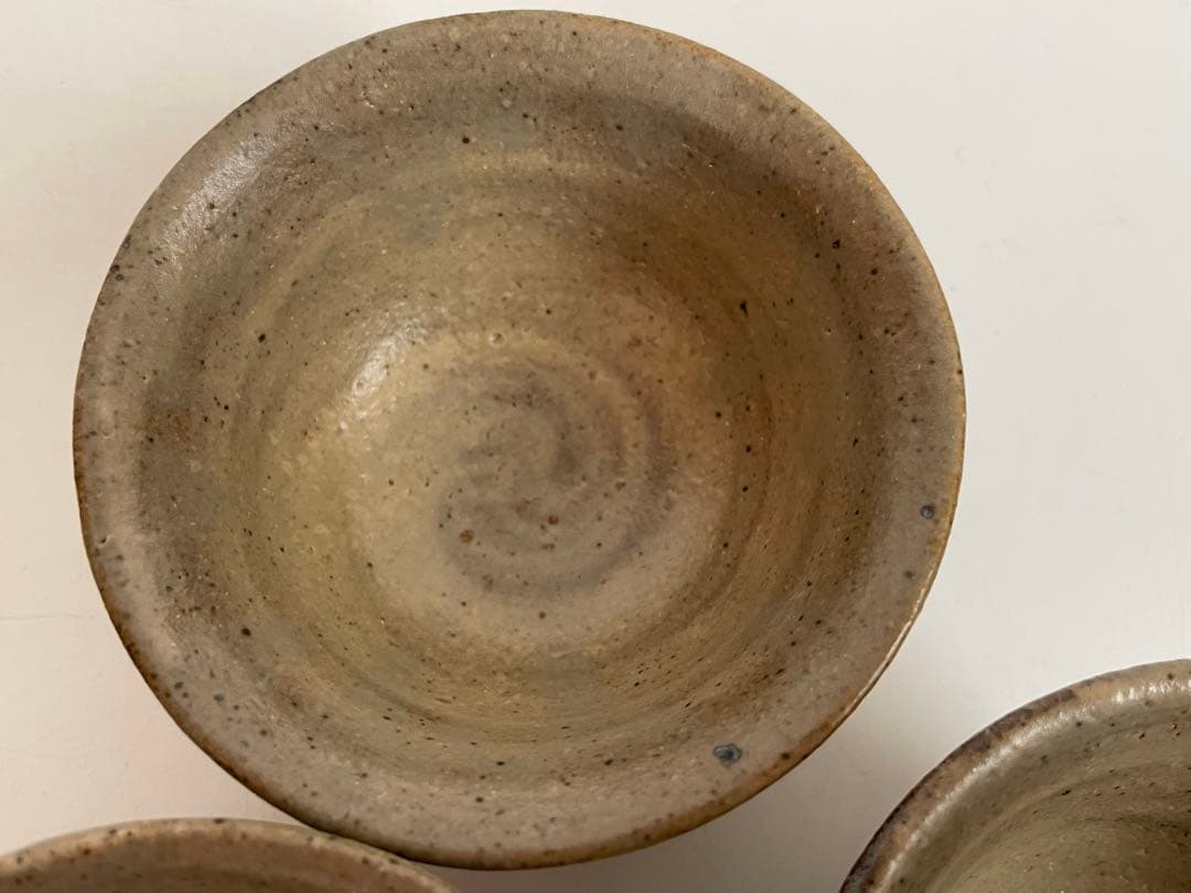 陶芸家　人間国宝　島岡達三　刷毛目　鉄絵　笹文　番茶器　器　小碗　湯呑