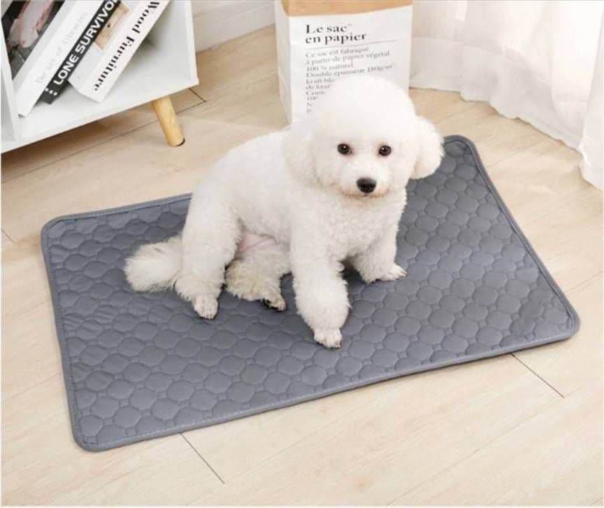 Ｌ グレー シート トイレ　洗える　ペット　犬　猫　吸水　マット　2枚