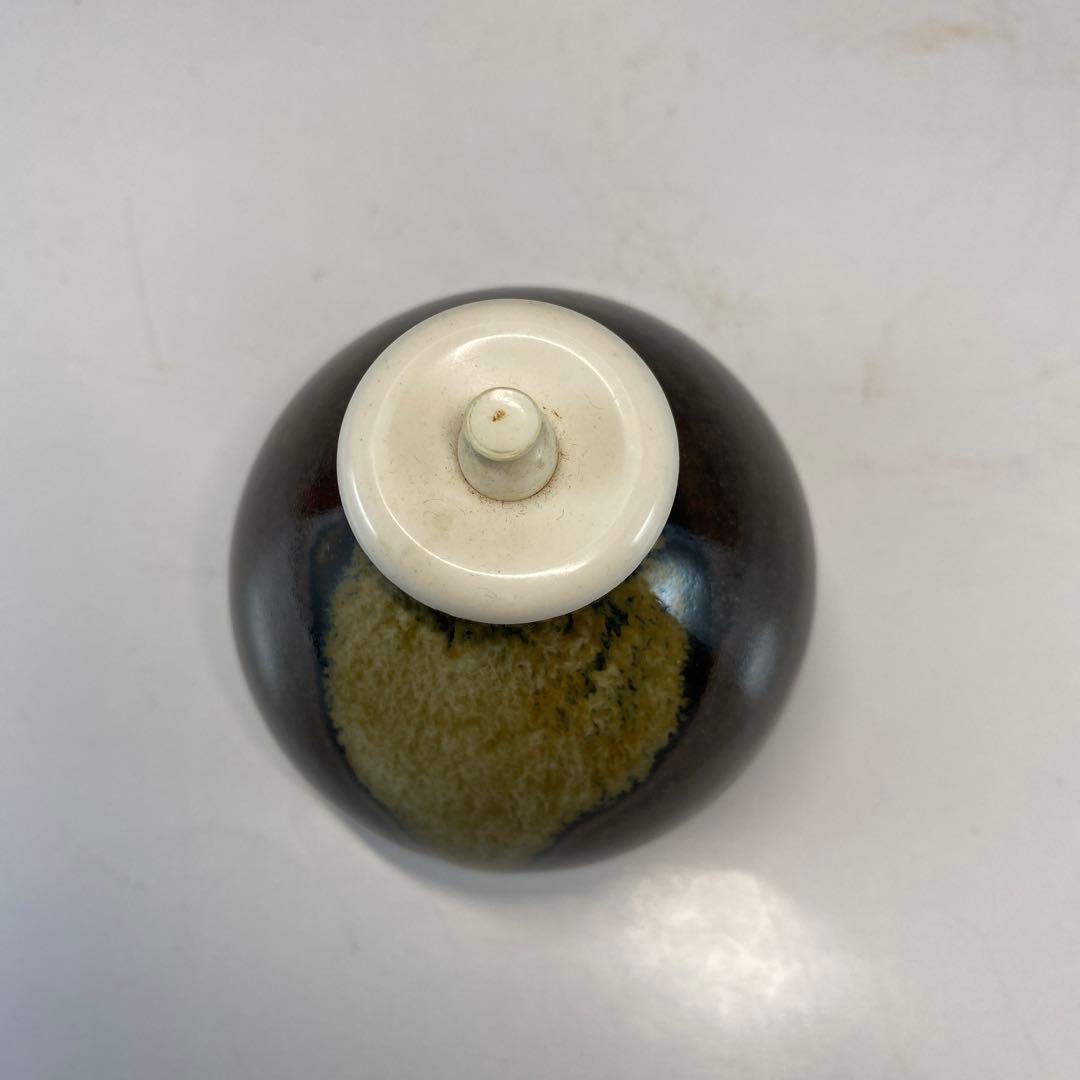 【茶道具】膳所焼茶入（共箱）