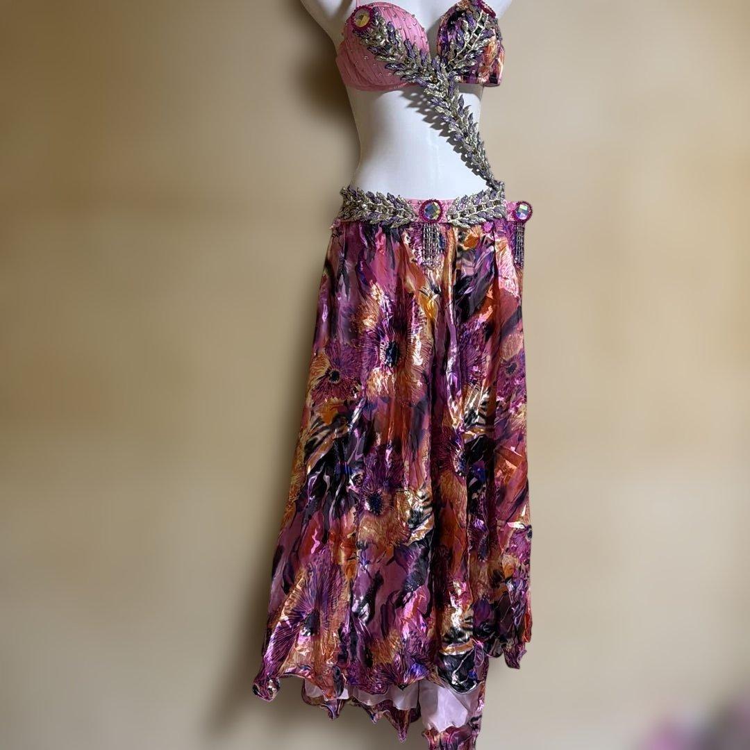 ベリーダンス セットアップ ピンクと紫