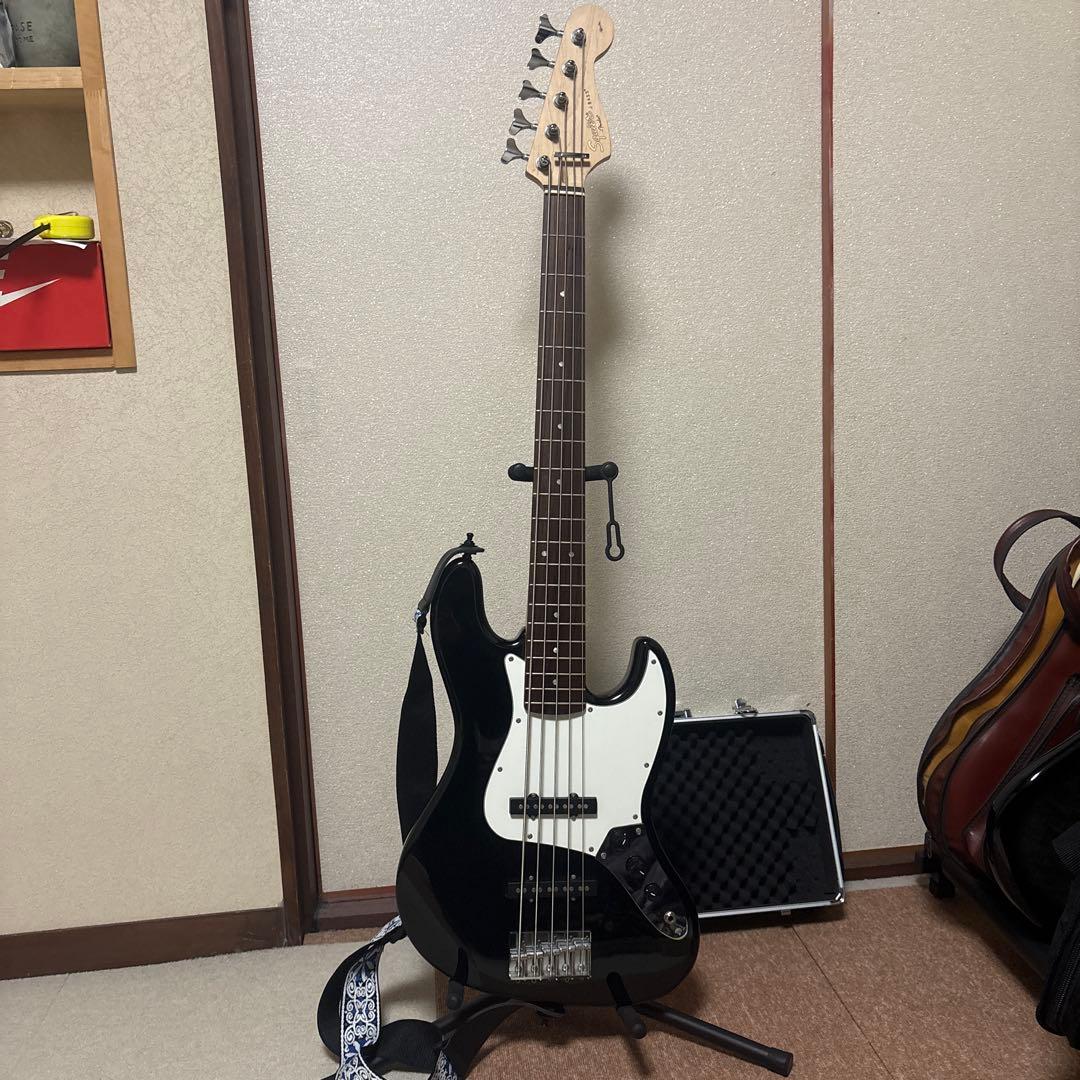 【5連ペグ】【アルダー】Squier affinity Jazz Bass V