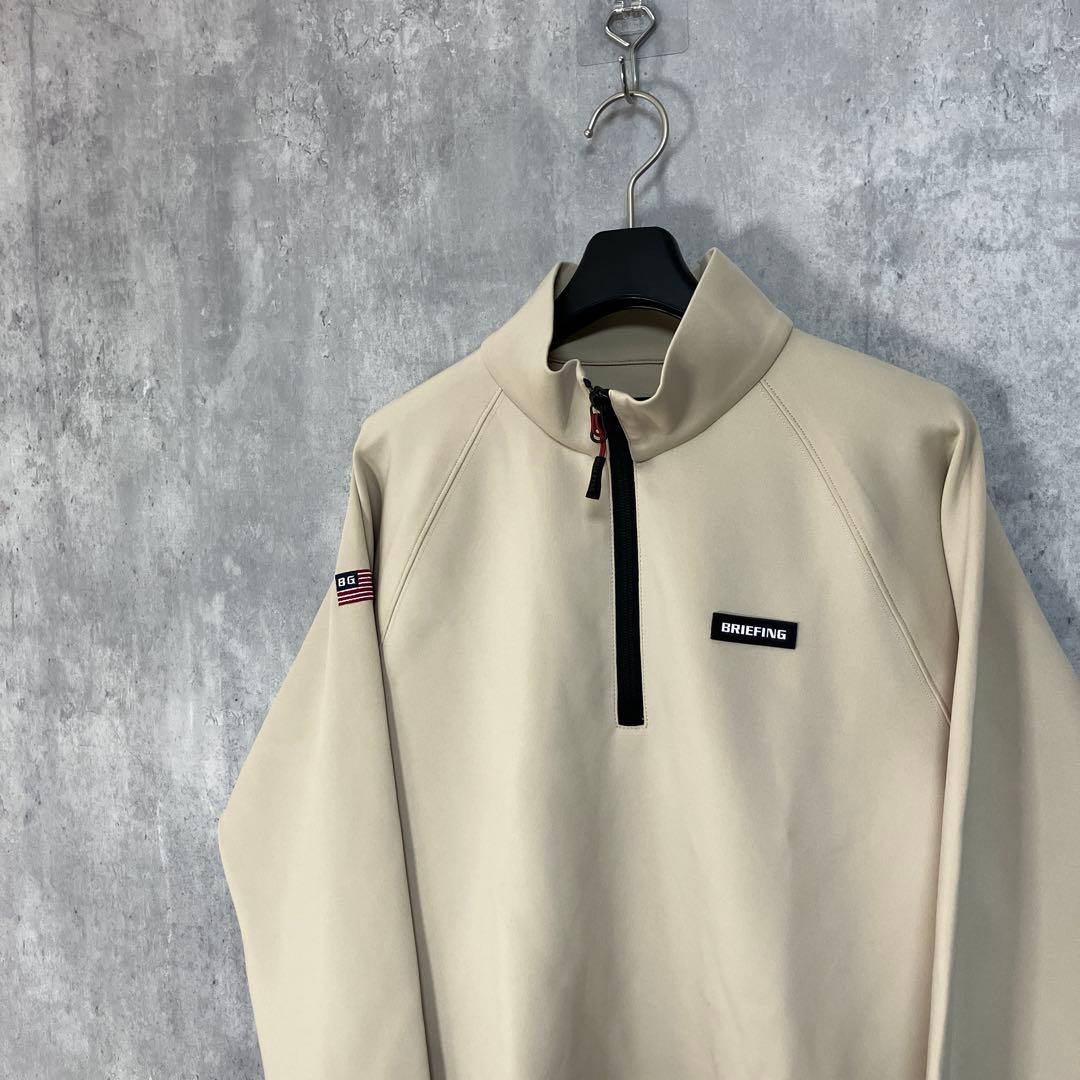 BRIEFING GOLF 3Dロゴ ハーフジップ M