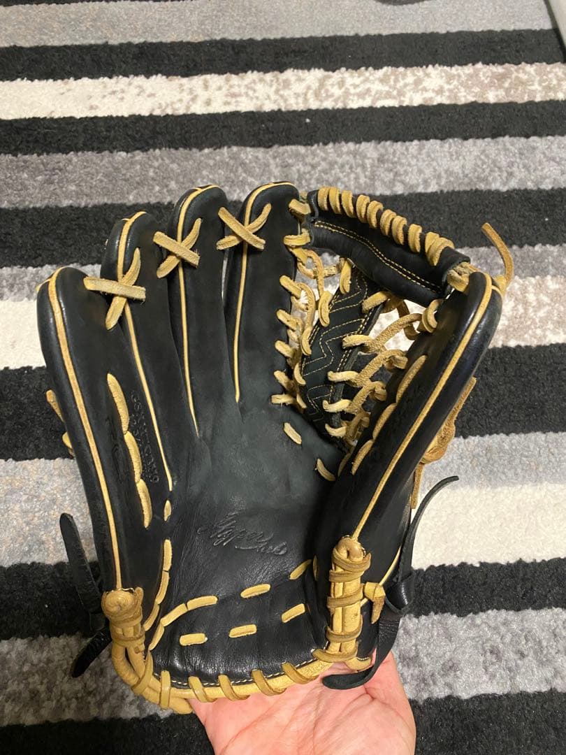 Rawlings 軟式グローブ 黒/ベージュ　左投げ