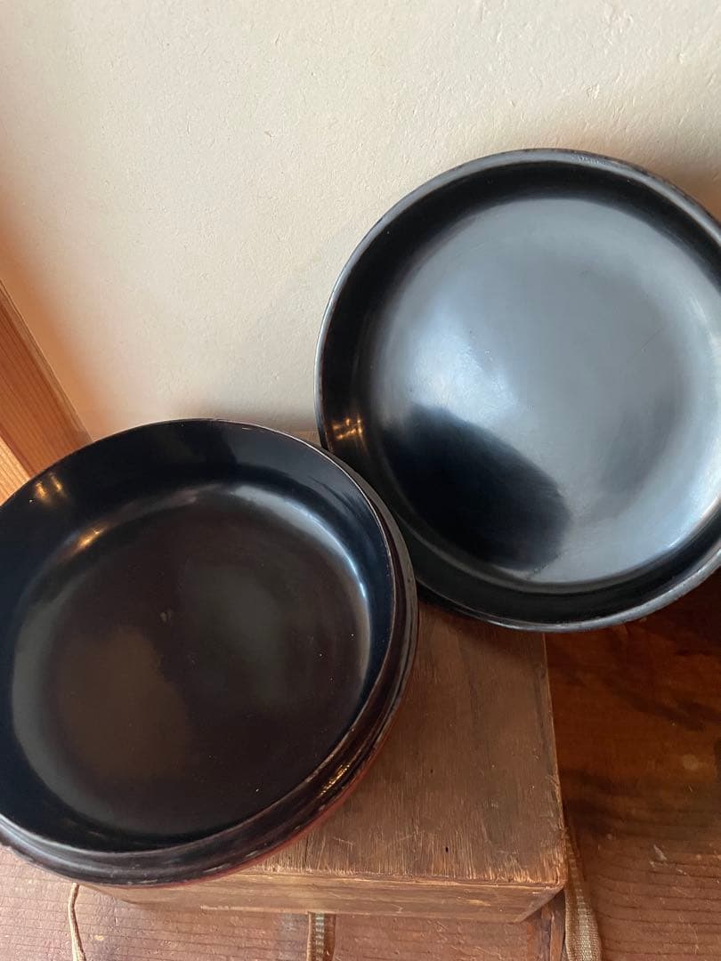唐物　菓子器　漆器　時代物　蓋物　螺鈿