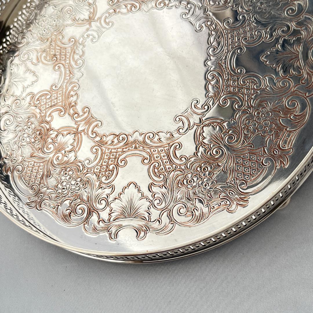 カードトレー / ドリンクトレー 直径18cm【シルバープレート】