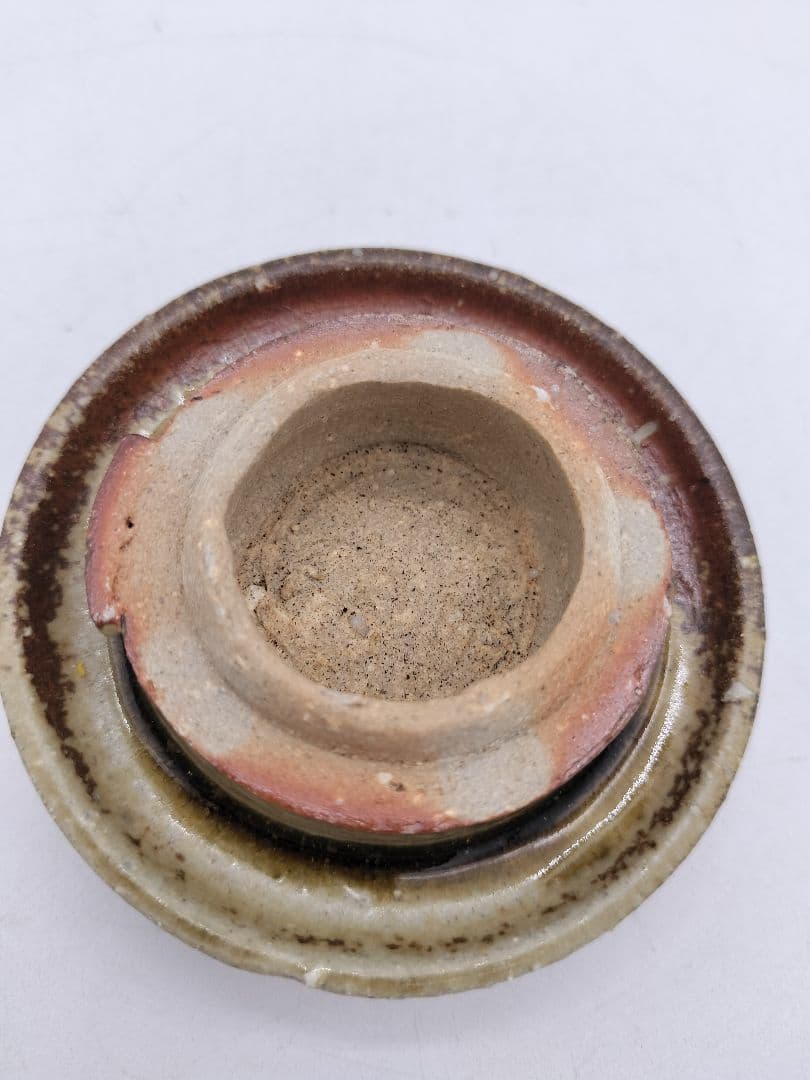 c638 香合 信楽 碾臼 高橋楽斎 木箱 茶道具 古物