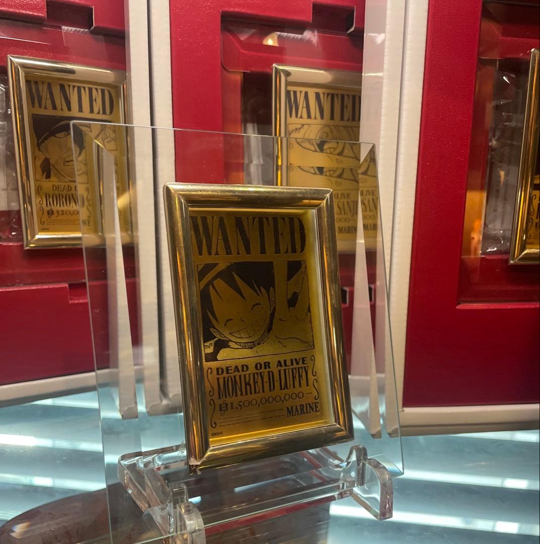 ONE PIECE ルフィ ゴールド手配書 純金999.9 24K 22k 18
