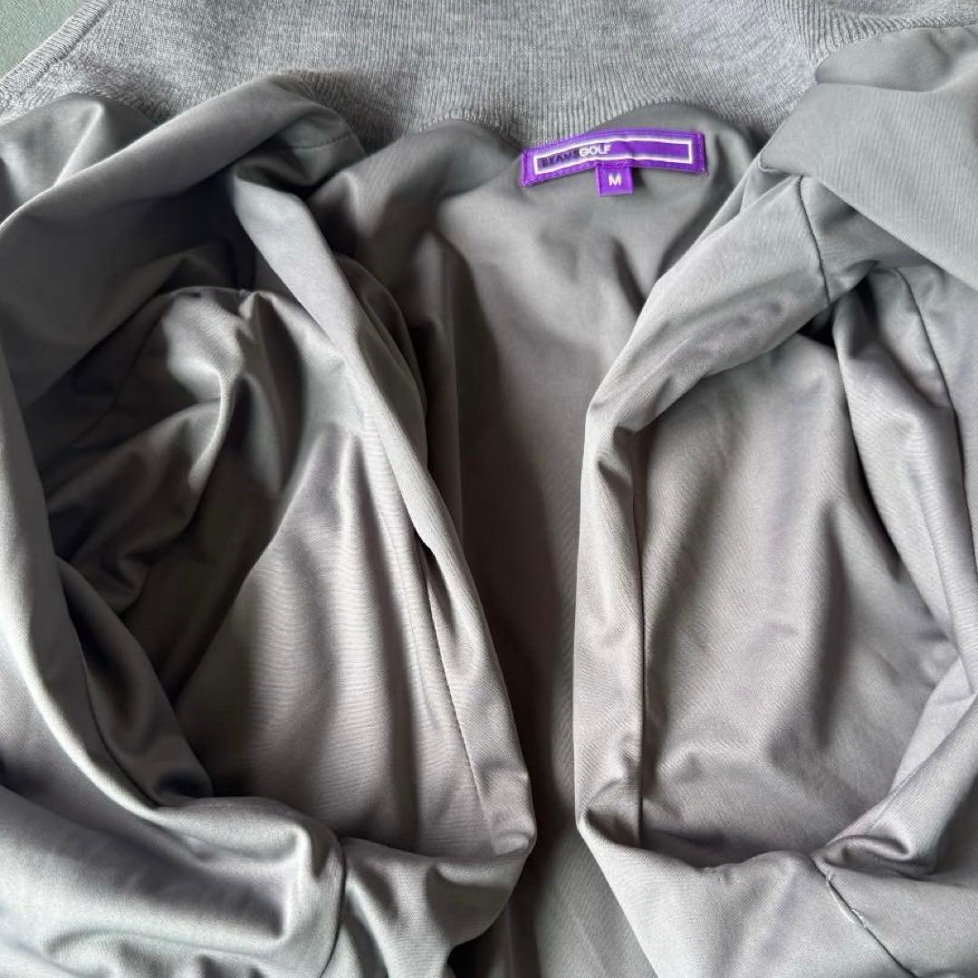 美品✨ビームスゴルフ　ストライプ　ニットブルゾン　ワッペン　刺繍　ジャケット