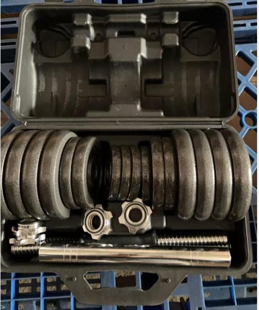 ダンベル 可変式 可変式ダンベル15kg 2個セット 鉄アレイ