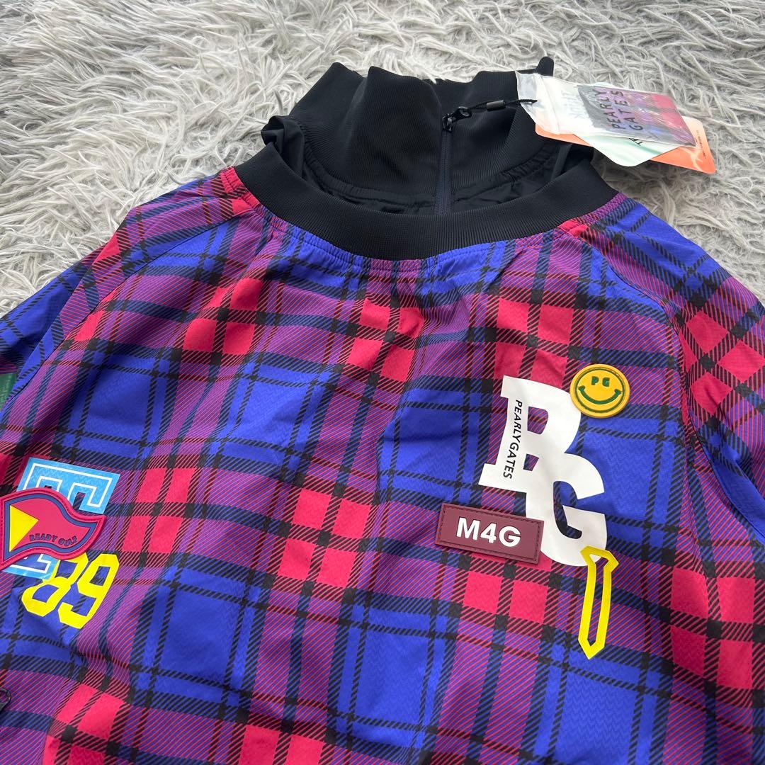 新品　パーリーゲイツ　スニード　ナイロンジャケット　チェック柄　ニコちゃん　1