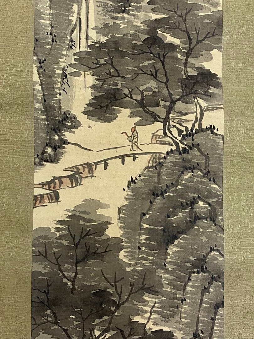 3-3038 山水画の掛け軸（掛軸）