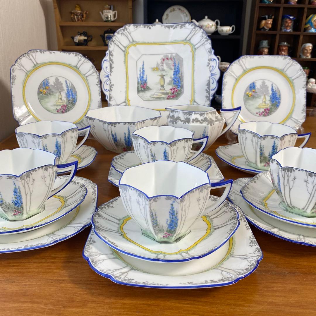 シェリー　クイーンアン　マイガーデン　カップ　ソーサー　プレート　5人用セット