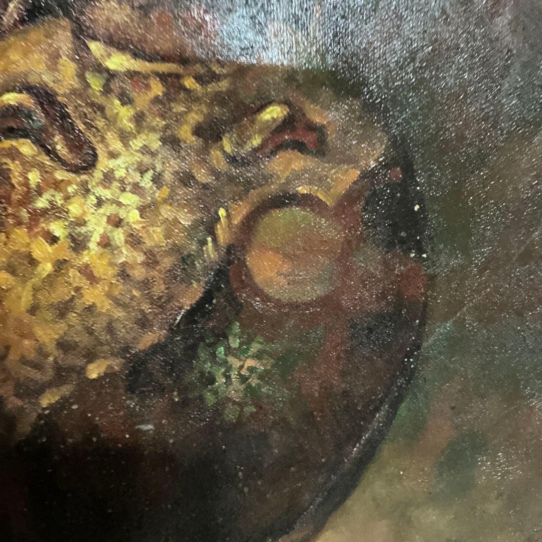 【真作】　後藤田司　静物画　壺とザクロ油彩画　油絵　額無し　F６号