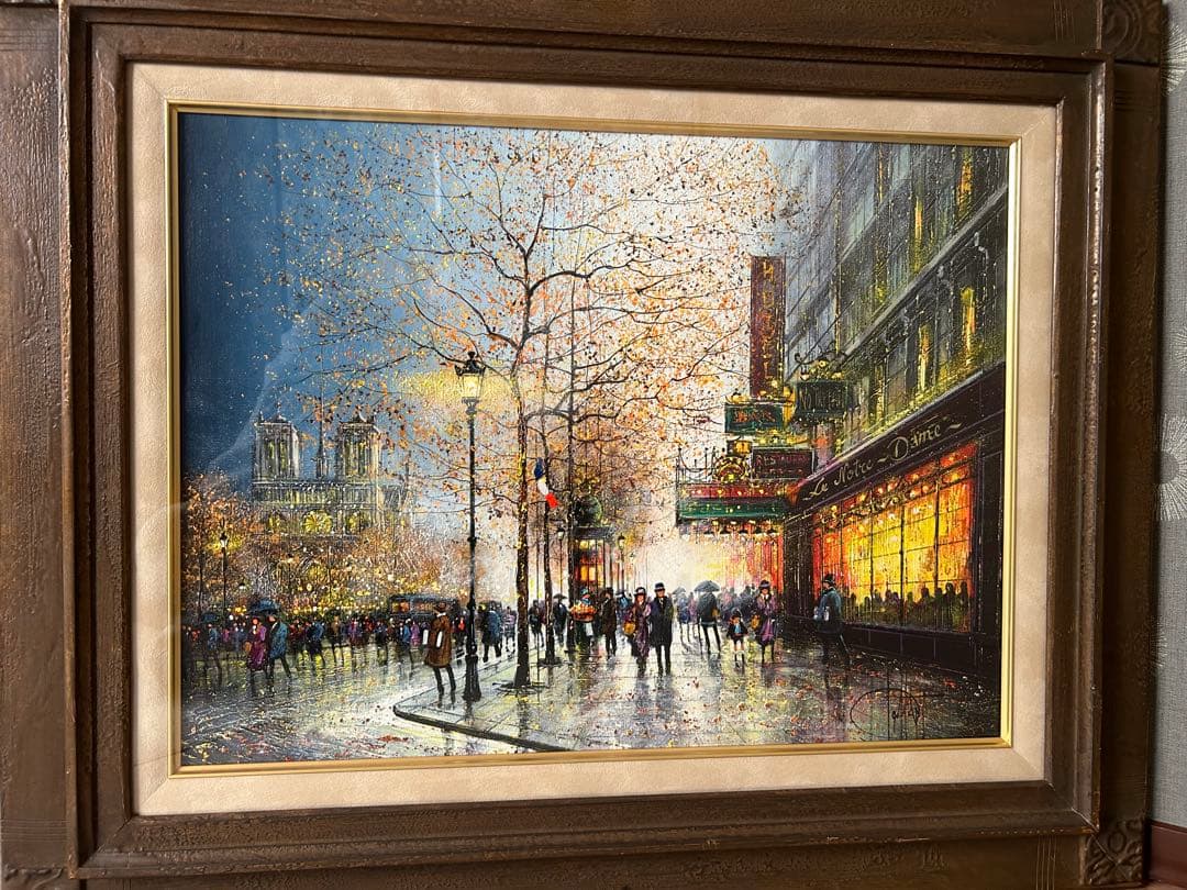 ギィ・デサップ 「宵のノートルダム」油彩 12号 ◆希少原作◆