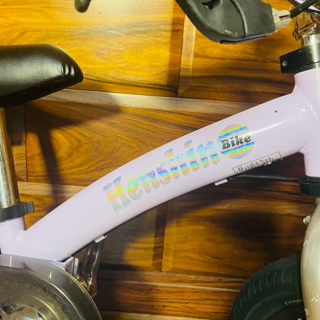 超美品 へんしんバイク2 パープル 12インチ バランスバイク 女の子 自転車