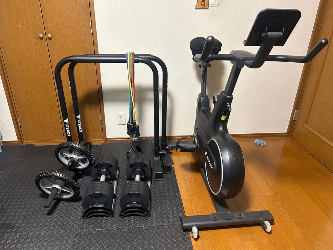 NUO 可変式ダンベル32kg＋筋トレ器具一式＋スピンバイク（直接取引）