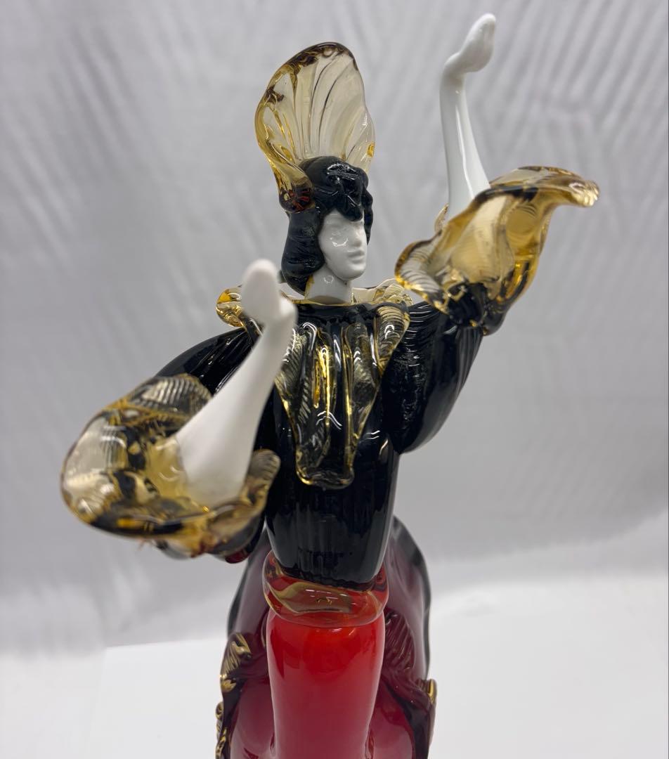 ベネチアンガラス　人形　フラメンコダンサー 置物　工芸品　硝子細工