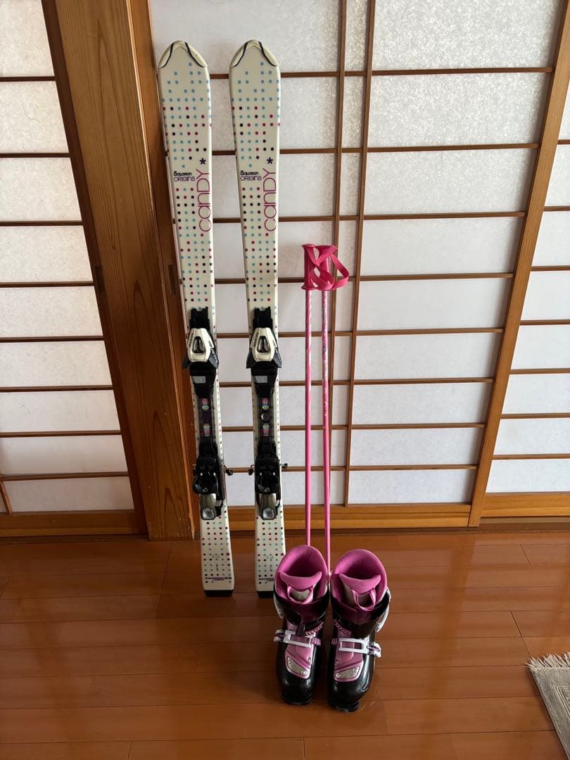 スキー３点セット ジュニア 美品 130センチ サロモン ブーツセット