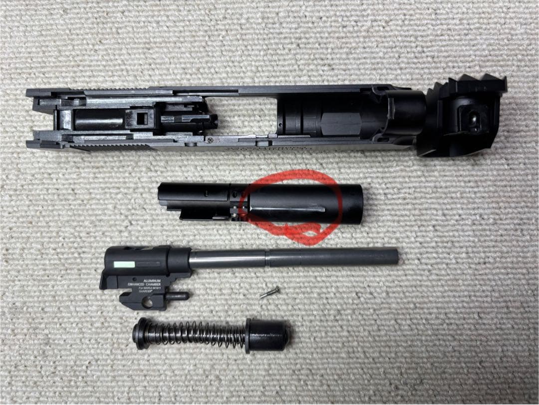 東京マルイ　ストライクウォーリア　内外装カスタム　リアル刻印入りスライド