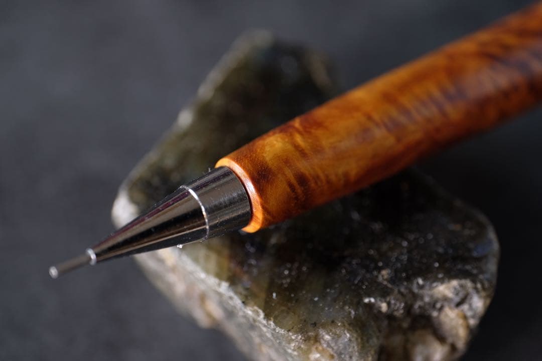 PG5木軸カスタム0230　高村杢工房 製図用シャープペンシル　花梨瘤