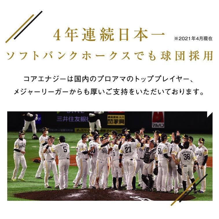 【究極の野球専用ベルト】 コアエナジー 3　サイズ調整可能　ブラック/シルバー