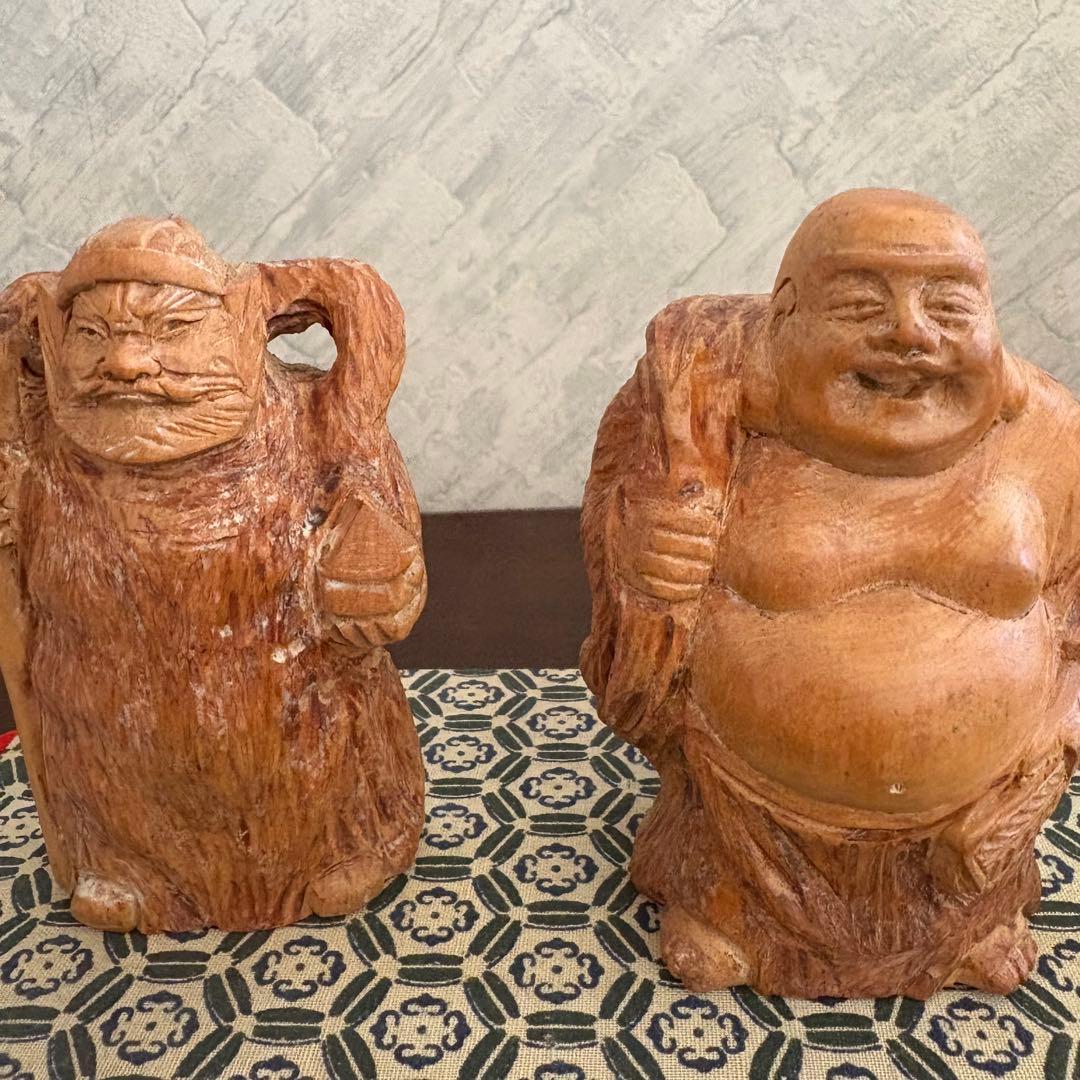 七福神 木製彫刻 7体セット ビンテージ　骨董品