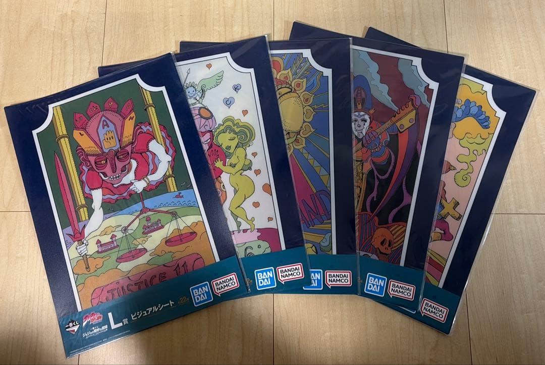 一番くじ　ジョジョ　ビジュアルシート２２種コンプ&ジョジョワールドタロットカード