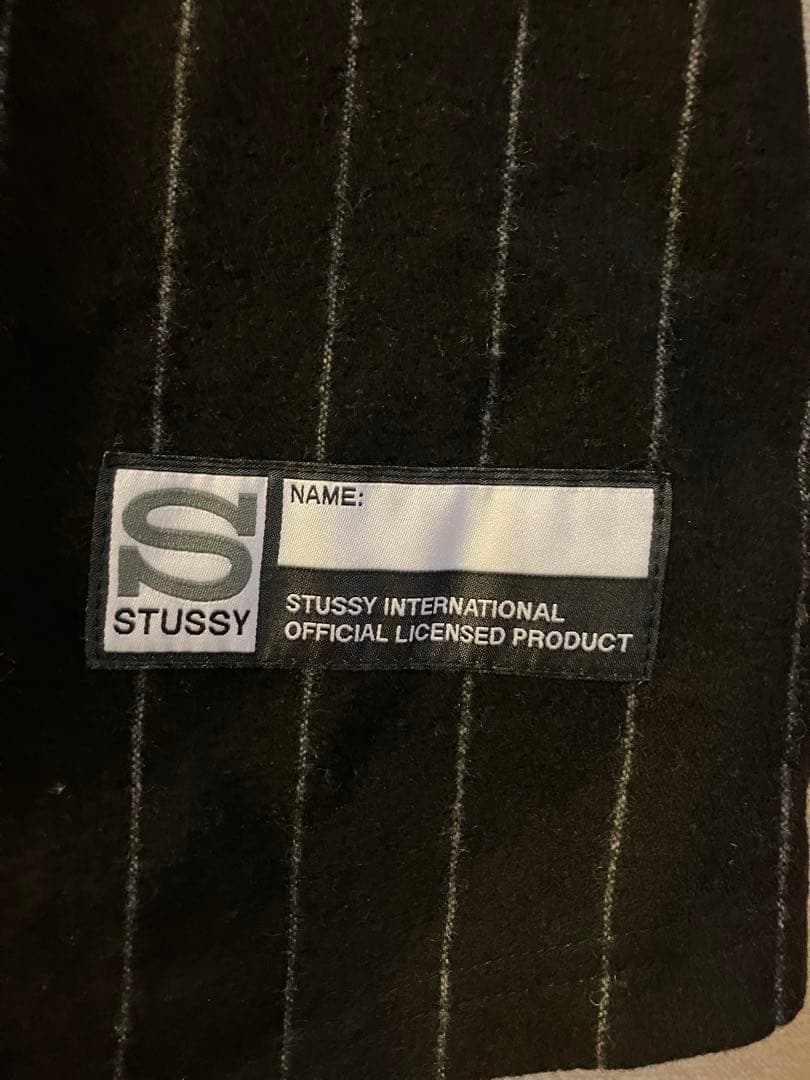 STUSSY ブラックストライプ ベースボールシャツ Lサイズ
