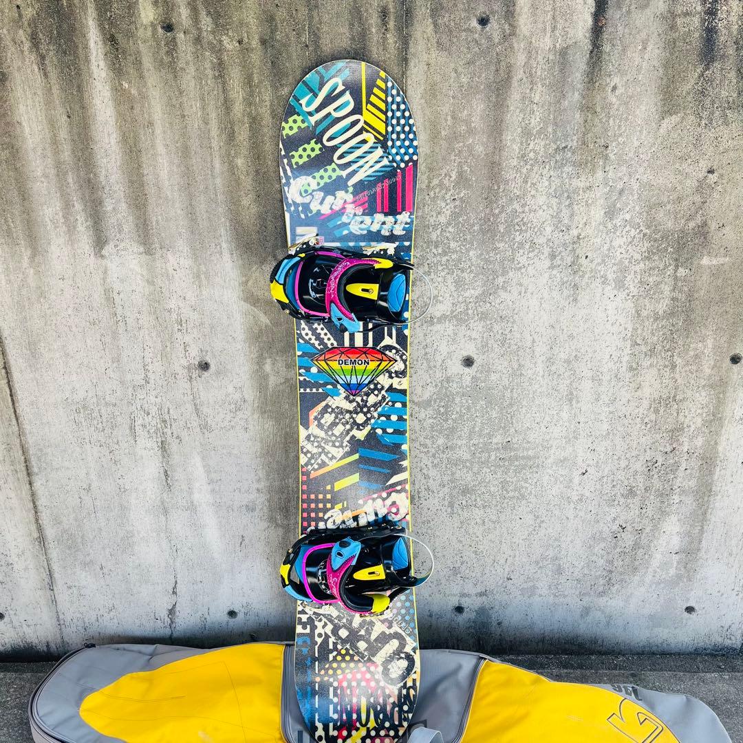 SPOON スノーボード　スノボービンディングセット　147cm ケース付き