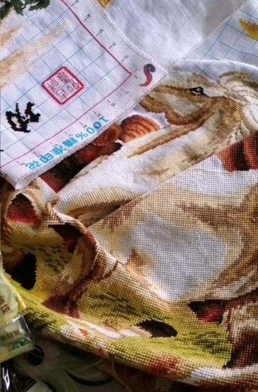 刺繡 完成品 中国美術  古画中国画　美術画　中国古画  古美術  八駿圖