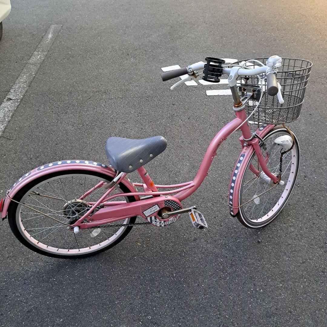20インチ　子供用自転車 ピンク 前カゴ付き