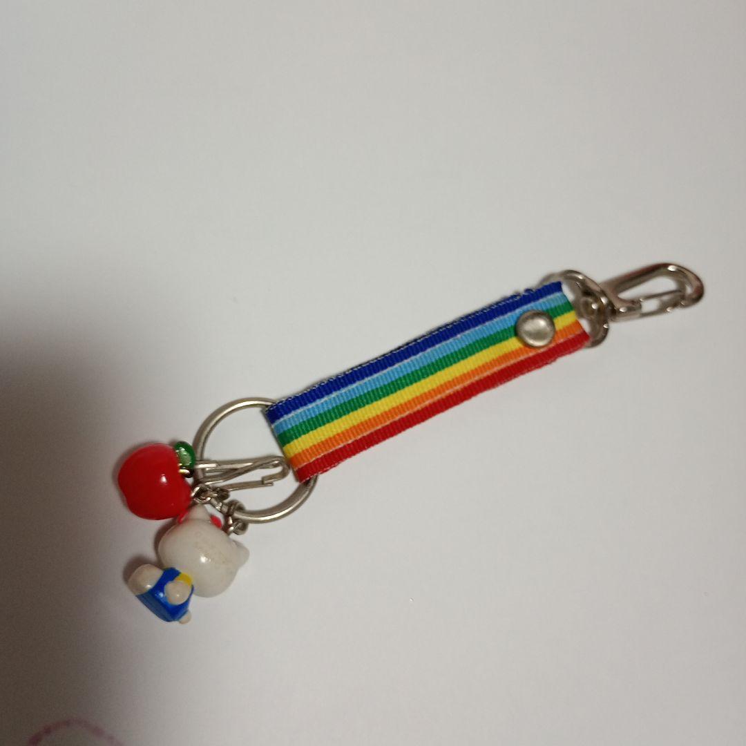 激レアハローキティ レインボーキーホルダー　平成レトロ