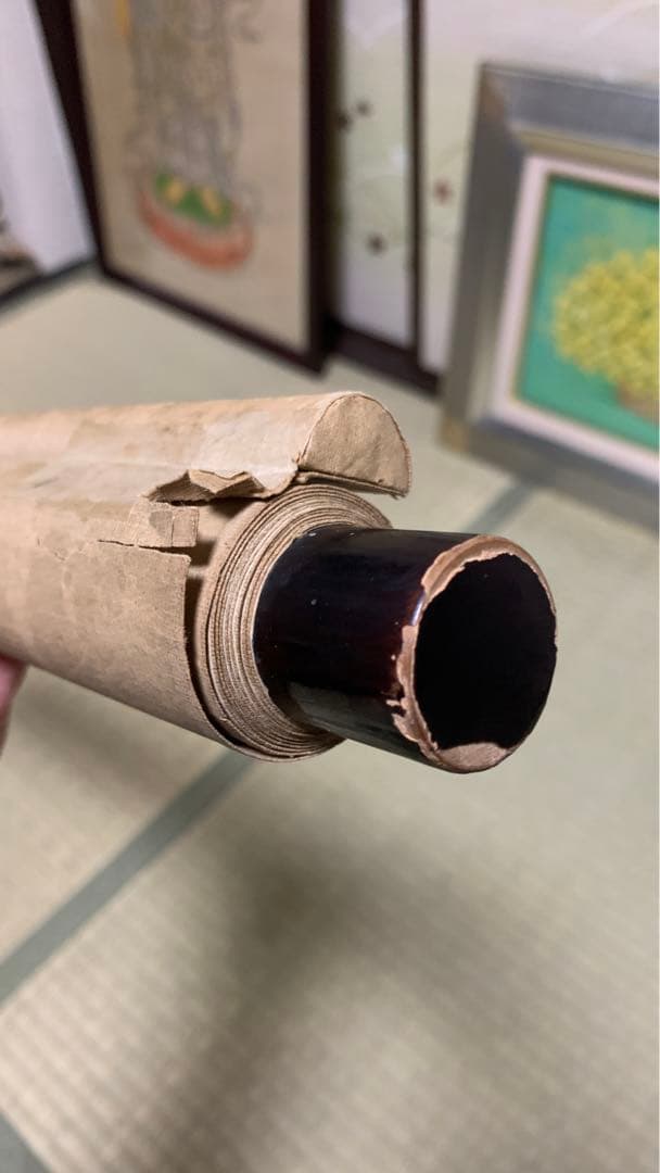 ⑤骨董掛け軸　作者不明　江戸時代？　俳句？和歌？