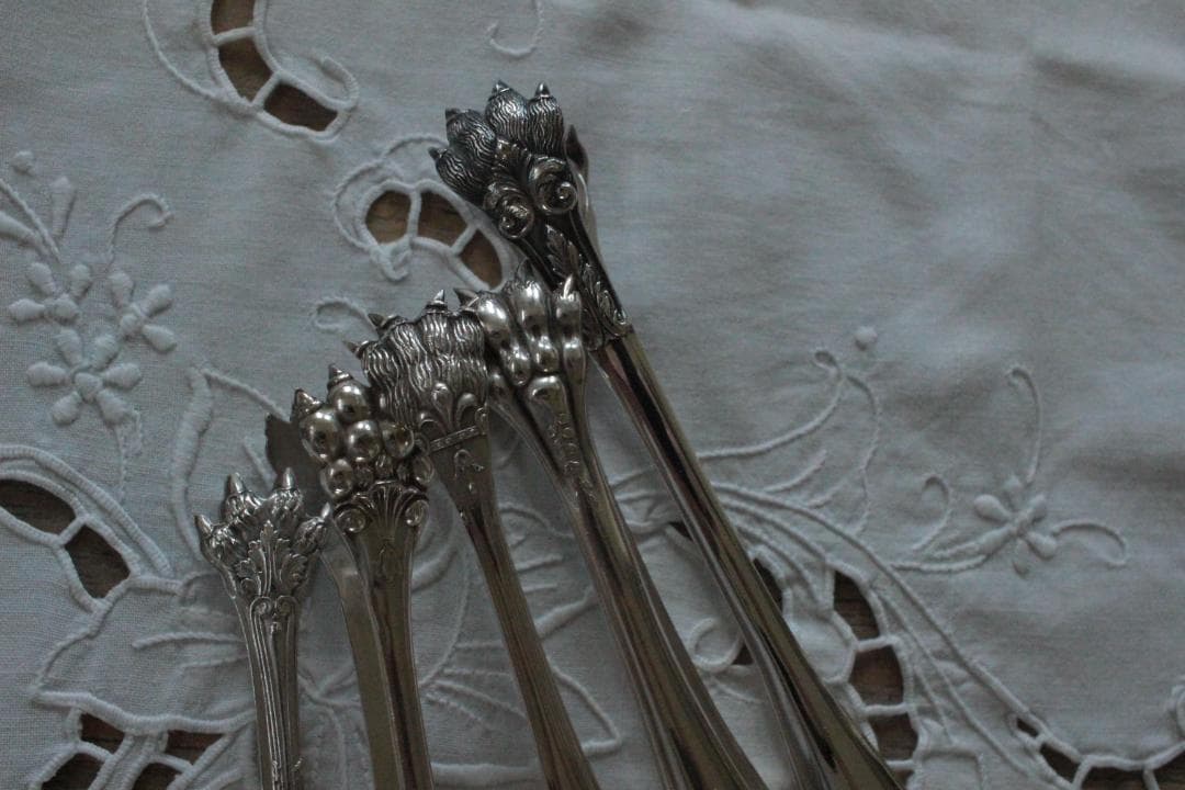 【A】シルバーコーティングのトング/野獣の足・フランスアンティーク