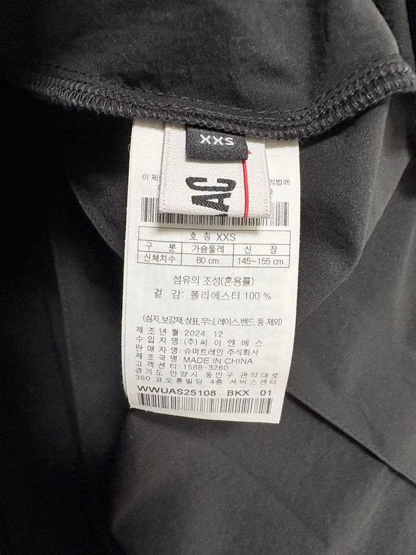 【25SS】WOMEN オープンカラーワンピース ブラック　ゴルフウェア